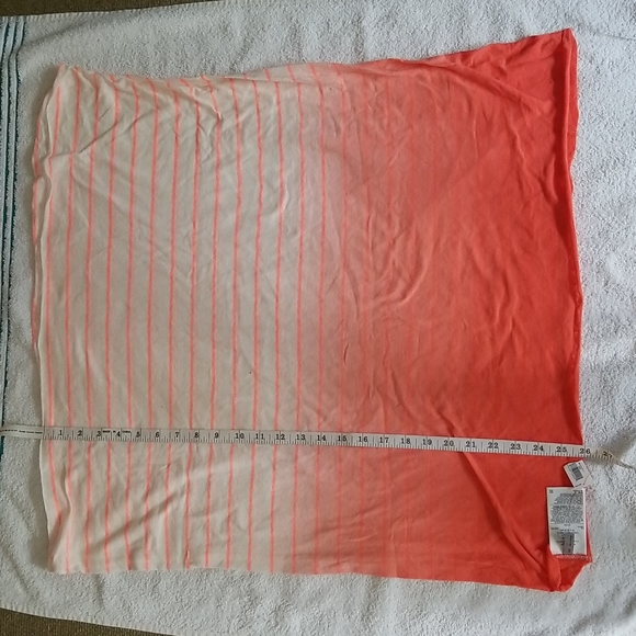 NWT GAP Orange/White Striped Ombre Infinity Summer Scarf
